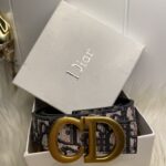 حزام Dior رفيع وجهين شامل علبه