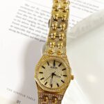 ساعة رولكس ذهبي (زرقون) شامل علبه