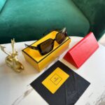 Fandi نظارة شمسية بني شامل علبة